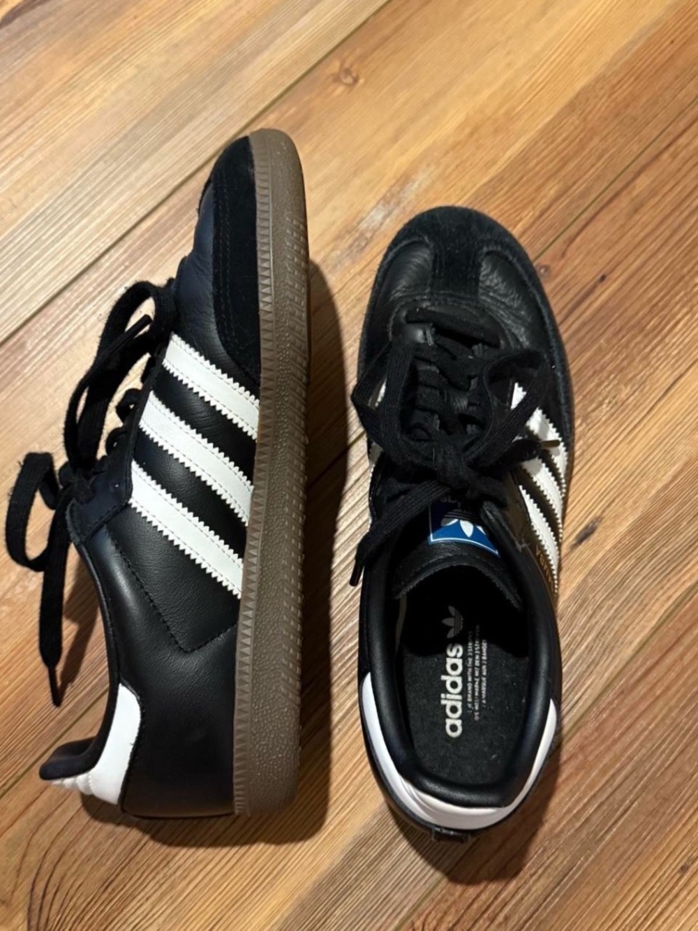 Adidas Sambas — Black & White Classic Leather Trainers